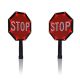 12" Flashing Hand Held Dual Sign Paddle